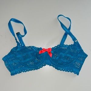 Agent Provocateur blue lace bra. Size 34A